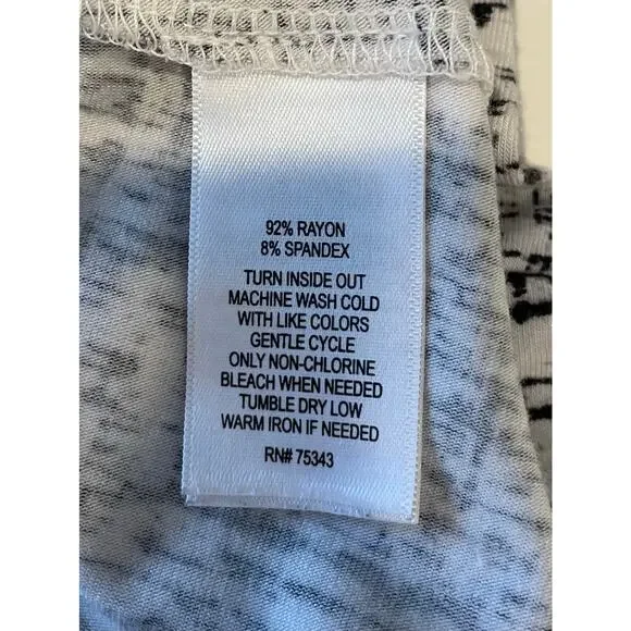 Cynthia Rowley Dress Geometric Print Size M Sleeveless Black White Fit and Flare - Picture 7 of 7